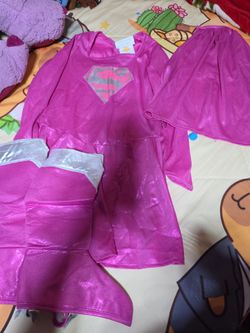 Pink super woman costume girl
