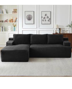 L shaped couch with deep chaise