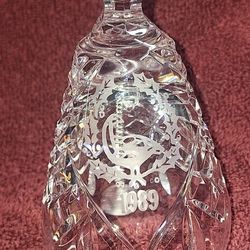 1989 Waterford Crystal Christmas Bell Twelve Days of Christmas Six Geese Laying C18P053