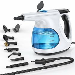2500W Handheld Steam Cleaner for Home, 6-Level High Pressure Steam Gun, Steam Machine w/40.6oz Tank, Portable Car Steamer for Auto Detailing & Cleanin