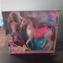 2013 Barbie Princess And Unicorn doll set New In Box