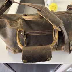 Komalc Genuine Leather Duffle Bag 