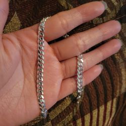 Italy 925 Solid Sterling Silver Miami Cuban Link Bracelet for Men Women 8" Plata Italiana 925 Pulsera Miami Cubana Unisex 8" Firm Price