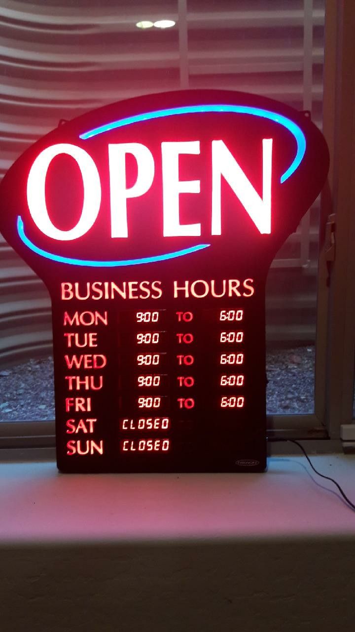 Store Open Sign Programable Newon Rand