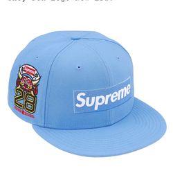 SUPREME SHOP BOX LOGO NEW ERA SS26 "TOKYO" SZ 7 3/8 CAROLINA BLUE NEW 🔥🥵🔥🥵