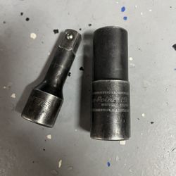 Blue-Point LSR1250 Double Ended Lugnut Flip Socket 19MM 21MM 1/2" Square Drive