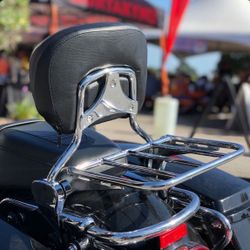OEM Harley Davidson Chrome  passenger backrest