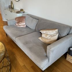 West Elm Gray Modern Sofa – Priced to Sell