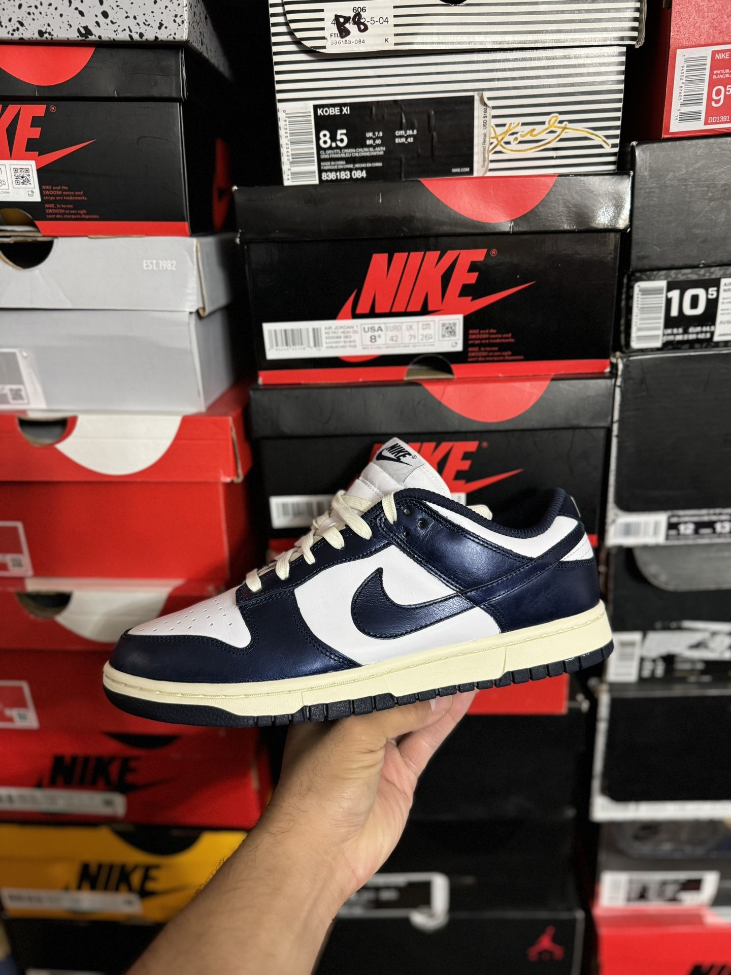 Nike Dunk Low PRM Vintage Navy size 11W 9.5M VNDS - www.disolcolor.com