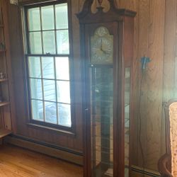 Elegant Wood Clock Cabinet 