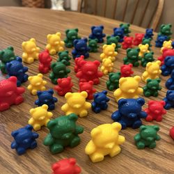 Counting MIX Bears Math Manipulatives Plastic Multicolored Lot Of 59