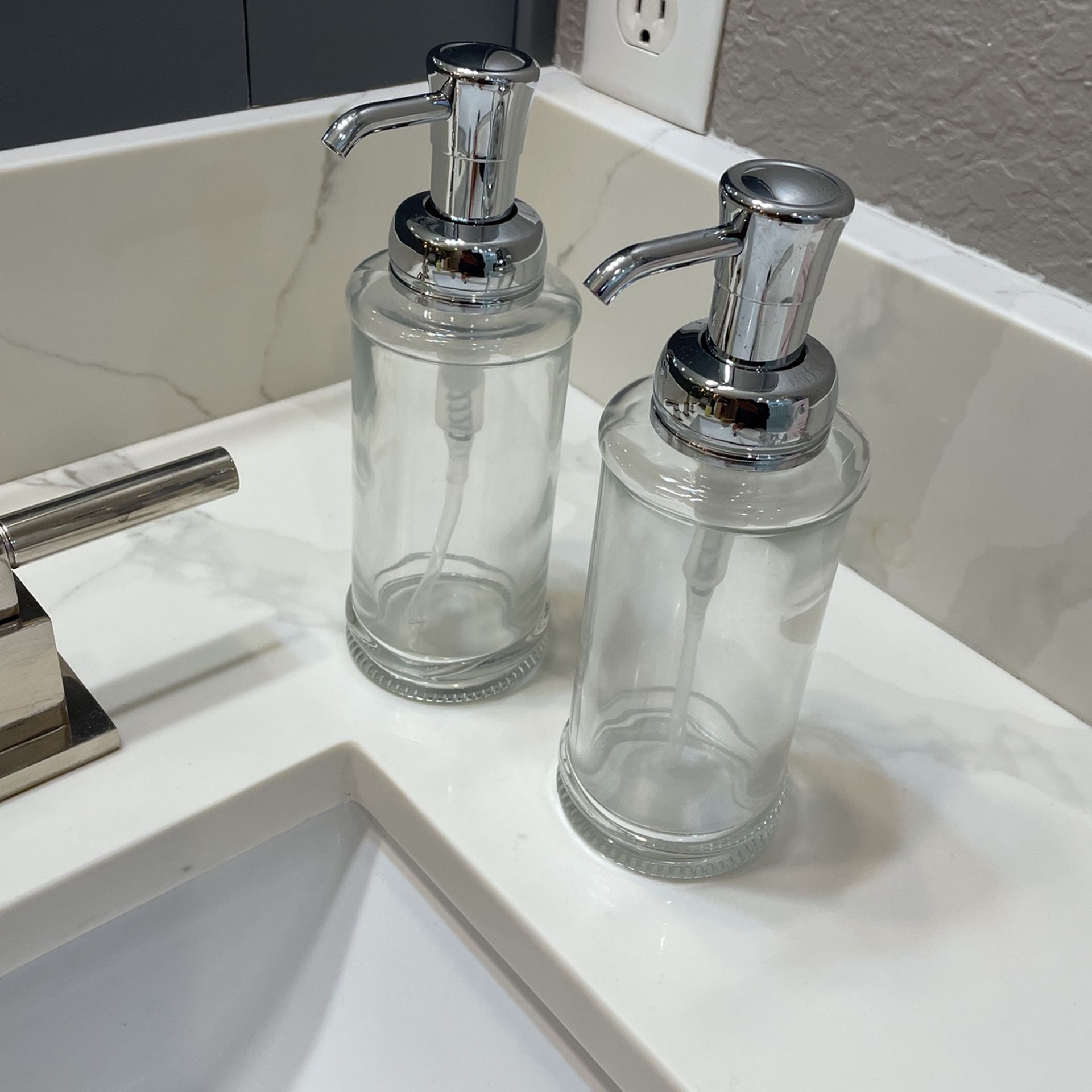 Hamilton soap dispensers clear chrome