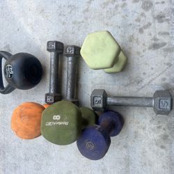 Dumbells And Kettle Ball 