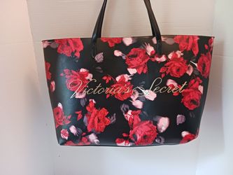 Victoria's Secret Limited Edition 2019 Large Red Floral Rose Tote