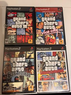 PlayStation 2 Grand Theft Auto Game Lot: III, Vice City, San Andreas, Liberty