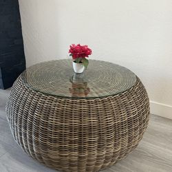 Rattan Round Coffee Table 