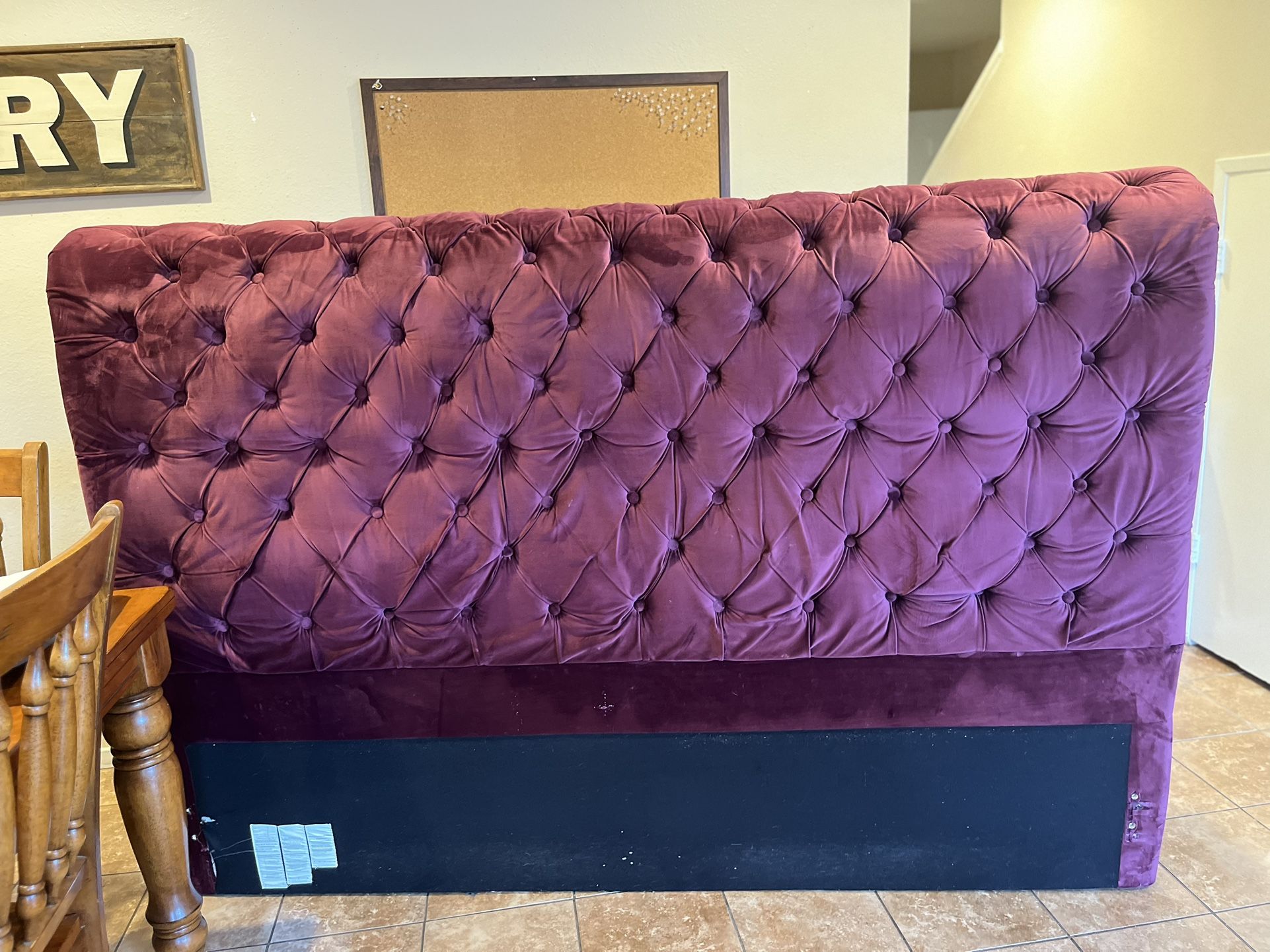 Purple Plush King Headboard
