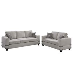 New Mushroom Couch And Loveseat/ Free Delivery