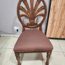 5 Wooden Chairs with Cushions 