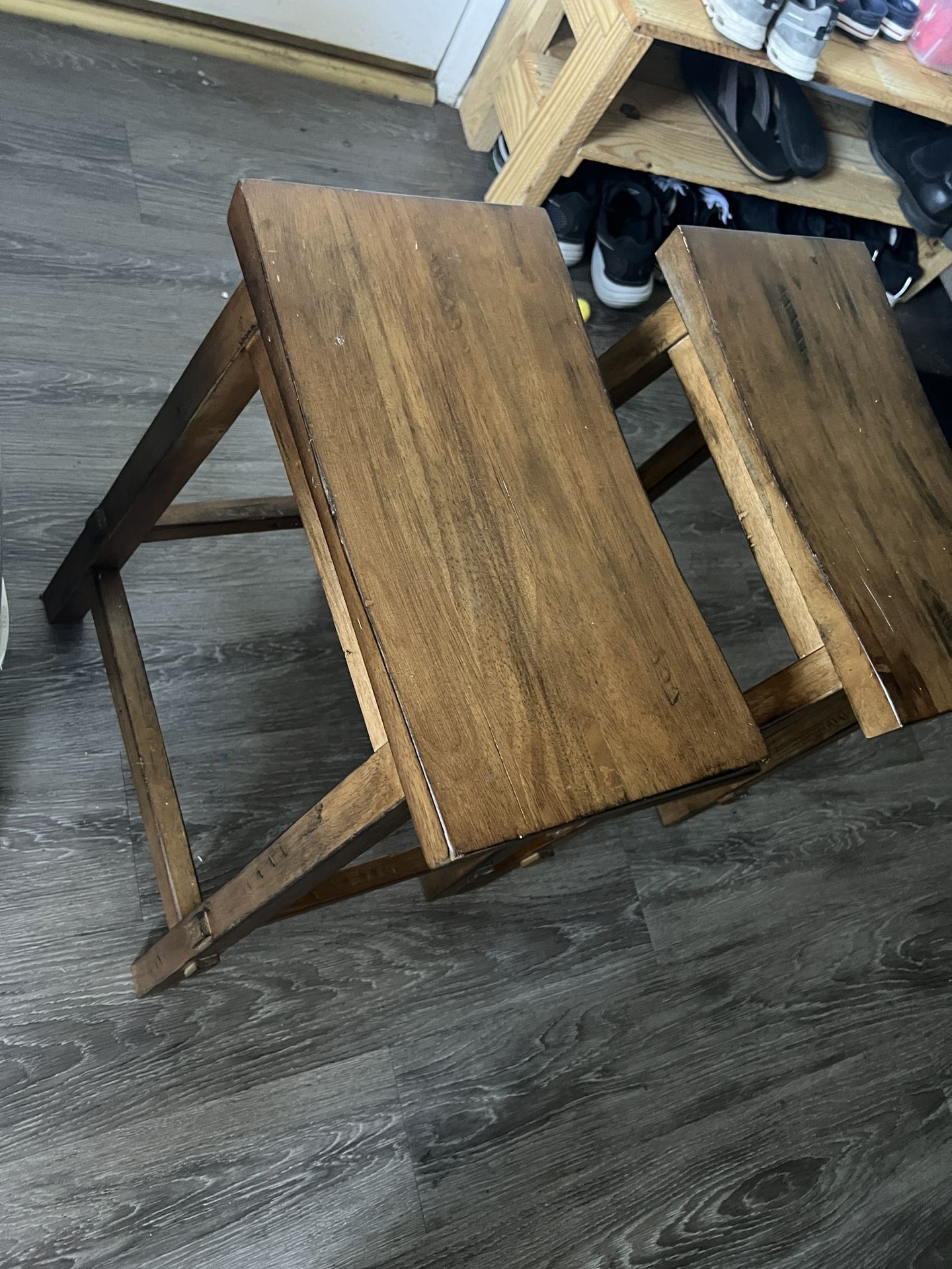 2 Halifax Farmhouse Wooden Stools