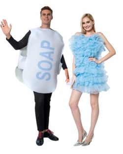 New! Soap and Loofah Couples Halloween Costume