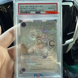 A Fist of Divine Speed Gold SP Luffy PSA 10