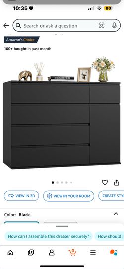 Black dresser