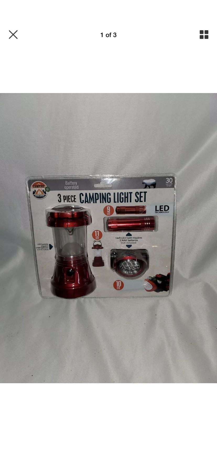 LED camping light set