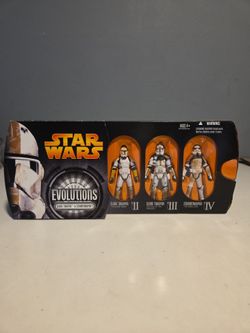 Hasbro 2005 Star Wars Evolutions Clone Trooper to Stormtrooper Evolutions 3 Pack