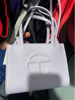 Small pastel green/purple telfar bags