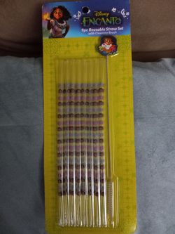 Disney Encanto 9pc Reusable Straw Set