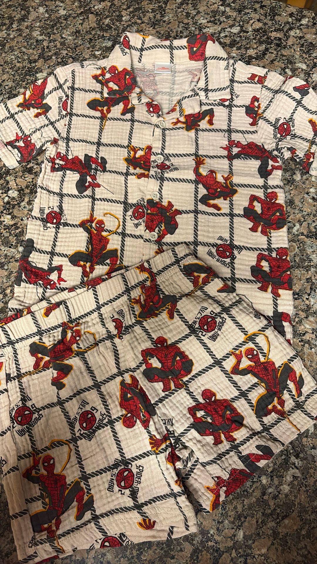 Boys Set Spider Man Size 6