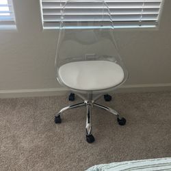 Clear Acrylic Office Chair 