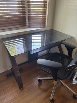 Tempered Glass Desk & Tv Stand
