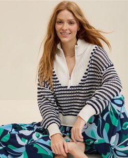 New in Packaging Aerie Crochet Quarter Zip Sweater $64.95 MSRP