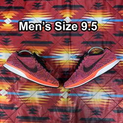 Nike Flyknit Racer Acai Berry Men's Size 9.5 Running Shoes 526628-008 Sneakers