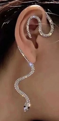 Crystal Snake Ear Cuff Earring