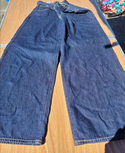 Dark Wash Wide Leg Denim Jeans