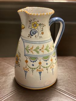 Hand painted porcelain jar