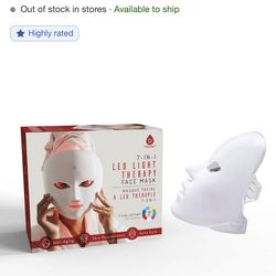 Red light therapy mask with 7 light colors , new