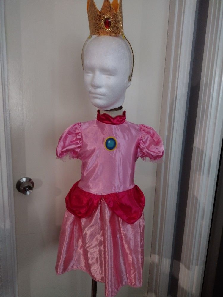 Princess Peach Girl And Toddler Costume 