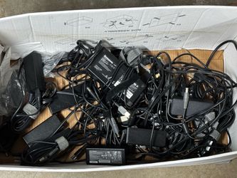 Lot of 18 Lenovo laptop chargers with the circular end and 1 with rectangular end. $10 each or $75 for all