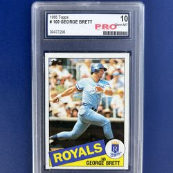 1985 Topps George Brett Baseball Card Graded PRO 10