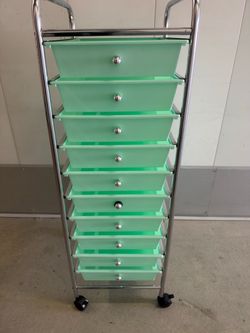 Plastic drawers on wheels