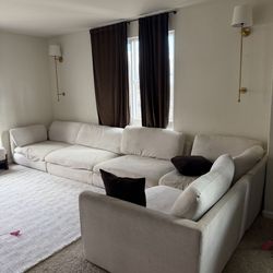 Whitish beige sectional
