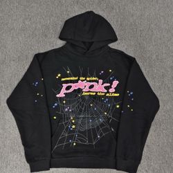 Black And Pink Spider Hoodie all Sizes