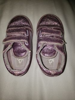 Toddler Girl Glitter Vans size 7