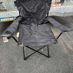 New Black Folding Armchair Camping Chair