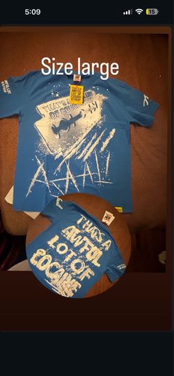 Awful lot of cocaine shirt all blue with white on it