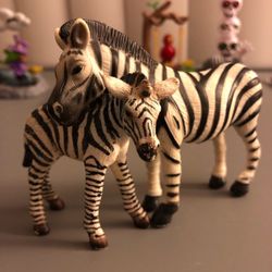 schleich Zebra Mom and Baby cute collectable toys from 2008